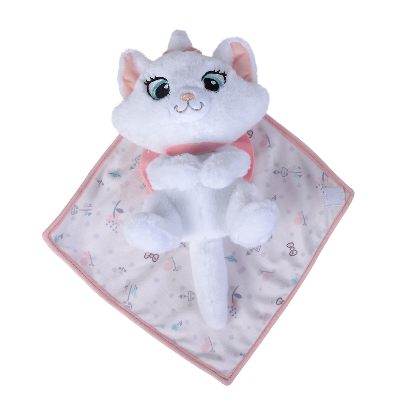  marie chat peluche couverture rose 25 cm 